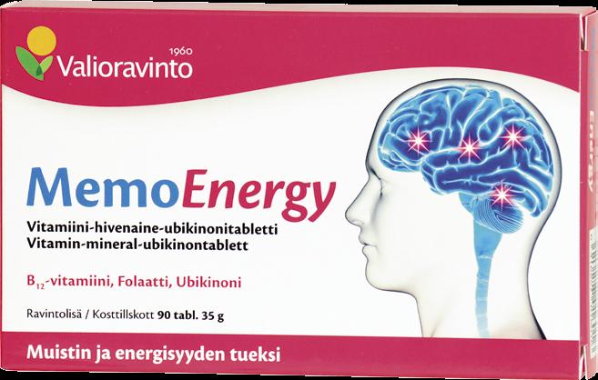 Karkailevatko ajatukset? MEMOENERGY Kiire, stressi ja ikääntyminen saavat muistin ja keskittymiskyvyn katkeilemaan.