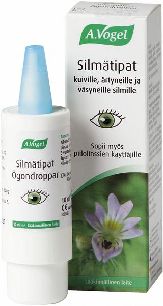 VOGELIN SILMÄTIPAT Vogelin silmätipat kuiville, väsyneille ja ärtyneille silmille.