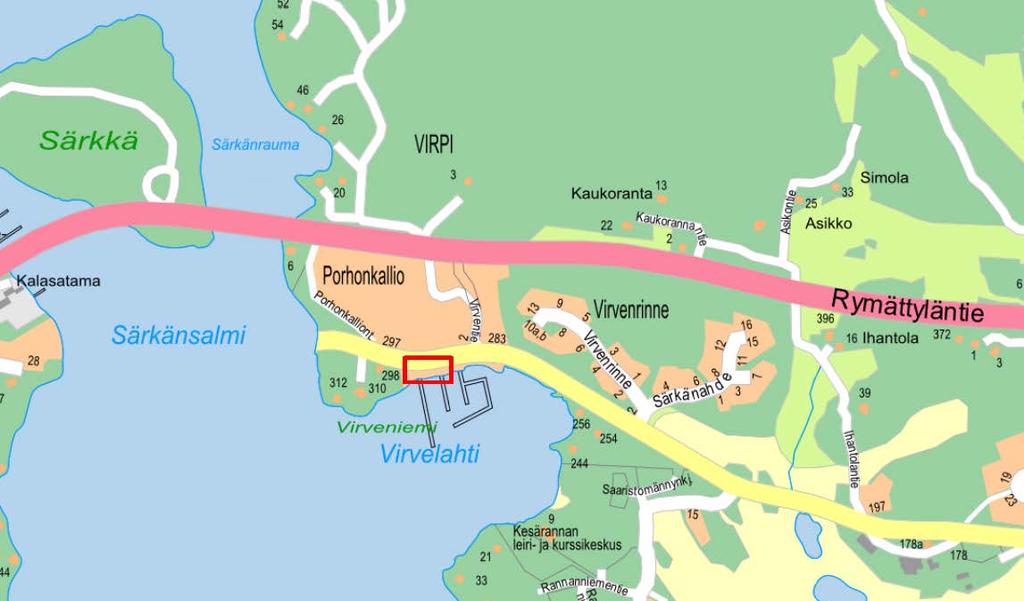 OTE OPASKARTASTA (ei mittakaavassa) Rajaus osoittaa kiinteistön 529-125-6-4