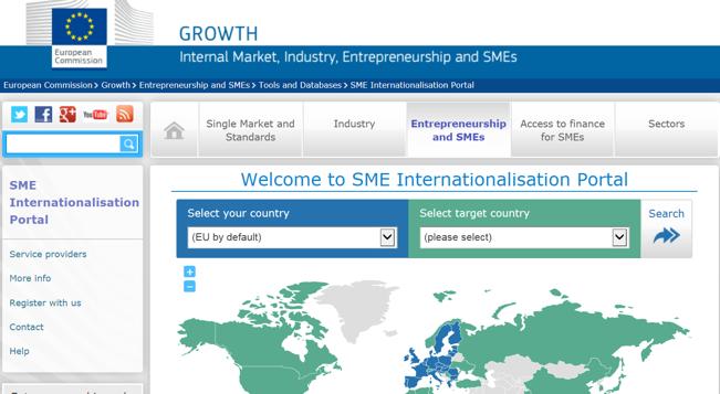 30 Kansainvälistymisen ja kasvun palvelut ja rahoitus 2017 EU:lla on monta portaalia, joiden tehtävä on auttaa yrityksiä kansainvälistymään.