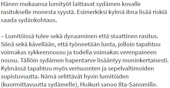 PROFESSORI HEIKKI HUIKURI: RASKAITA