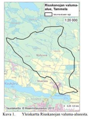 Riuskanojan valuma-alueen seuranta 2015-2016 Riuskanojan valuma-alue 660 ha