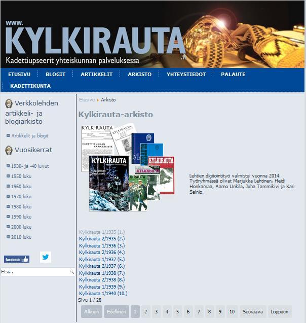 Kylkiraudan digitaalinen arkisto www.kylkirauta.