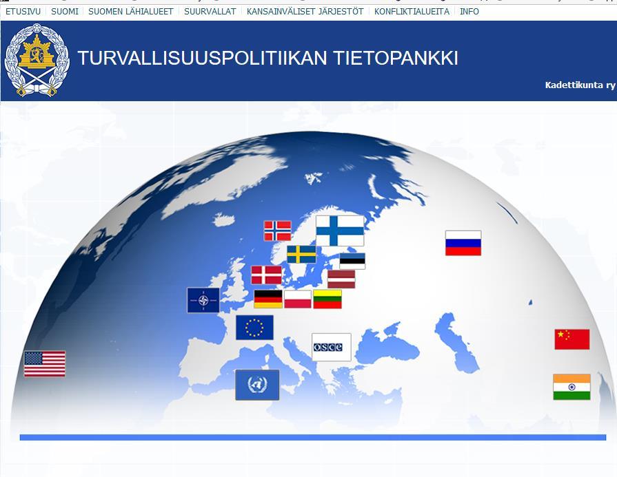 UUSI TURVALLISUUSPOLITIIKAN TIETOPANKKI JULKISTETTIIN 12.3.