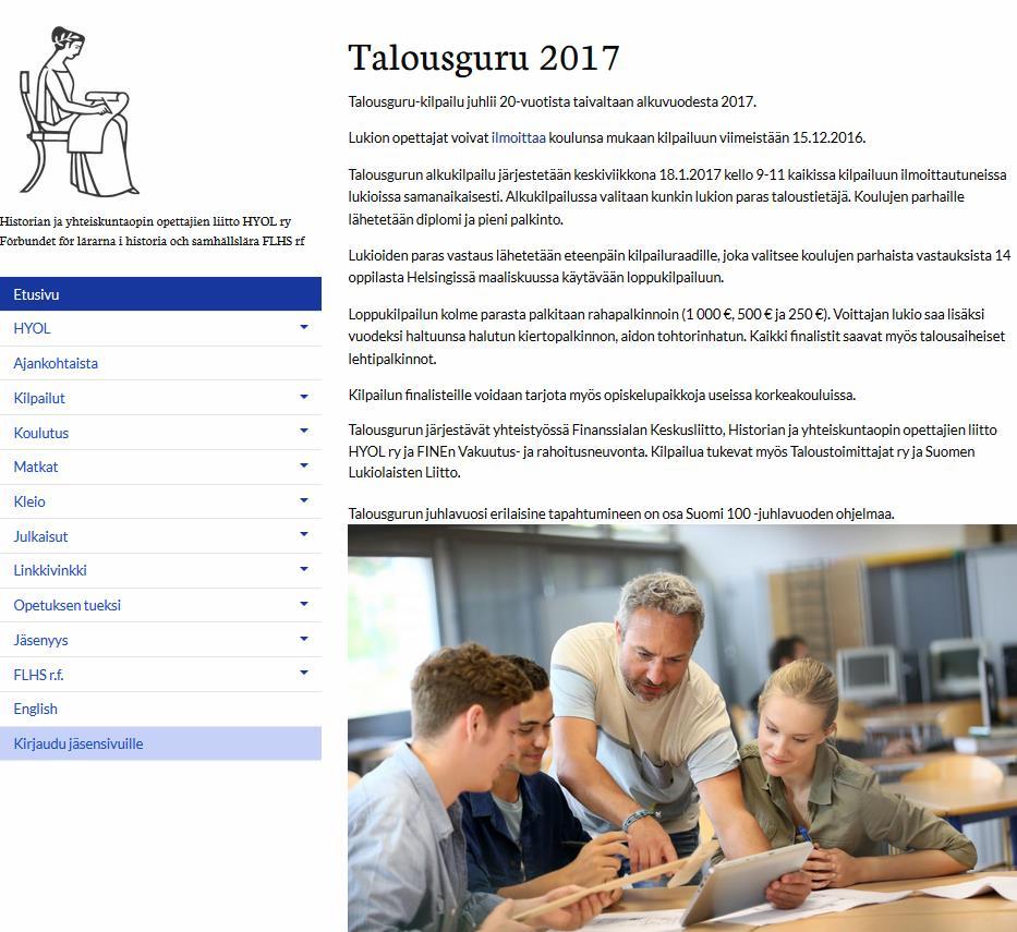 Historian ja yhteiskuntaopin opettajien liitto HYOL ry (Historian ja