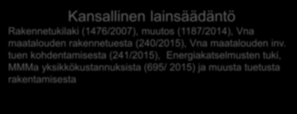 maatalouden rakennetuesta (240/2015), Vna maatalouden