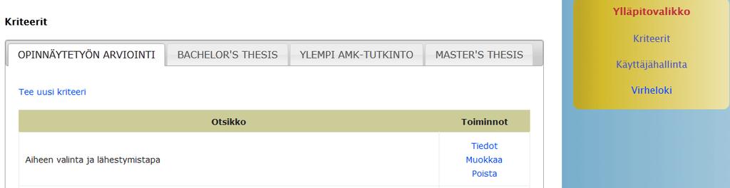 29 Web-lomakkeella toteutetaan myös painotetun keskiarvon laskeminen ja syötetään opinnäytetyön tiedot. Virheelliset syötteet noteerataan virheilmoitusviesteillä.
