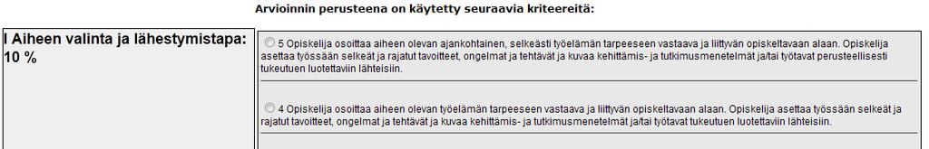 8 Kuva 1. Opinnäytetyön tiedot syötetään tekstikenttiin. Työn arvioijaksi muodostetaan tunnistettu käyttäjä. Päivämääräksi muodostetaan kuluva päiväys.