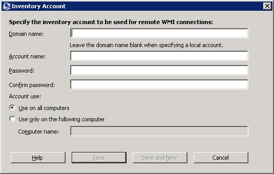 On the Enter WMI Credentials page, click New Account. 13.4.