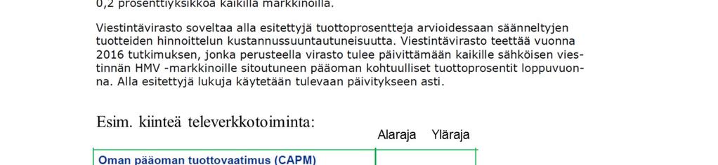 Arvio on vuodelta 2016, ja siitä nähdään nykyinen korkotaso, joka on alhaisempi kuin esim. vuoden 2005 taso, joka mainittiin edellisessä kalvossa.