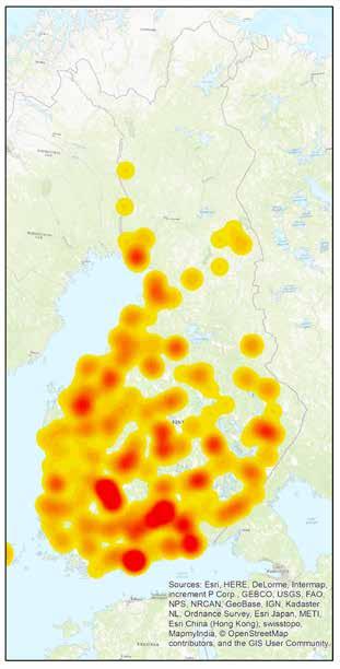 METSÄTEOLLISUUS Metsäteollisuuden toimipisteet TUOTANNON BRUTTOARVO 20,6 mrd. TAVARAVIENNIN ARVO 11,6 mrd.