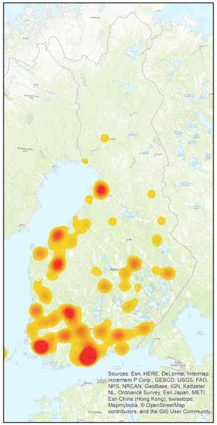 ELINTARVIKETEOLLISUUS Elintarviketeollisuuden toimipisteet TUOTANNON BRUTTOARVO 11,5 mrd. TAVARAVIENNIN ARVO 1,5 mrd.