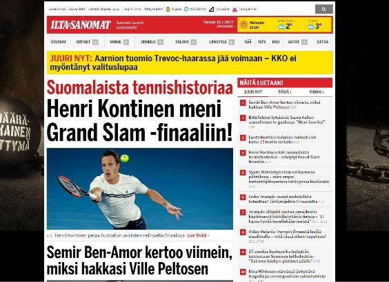 Alla olevissa kuvissa (Kuva 1 & 2) näkyy miltä sivusto näyttää CSS-tyylien kanssa ja ilman tyylejä.