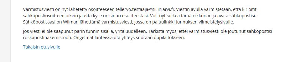 Sähköinen ilmoittautuminen Siilinjärven peruskoulun 1. luokalle Sähköinen ilmoittautuminen tapahtuu Wilma-järjestelmällä osoitteessa https://wilmasiilipk.kuopio.