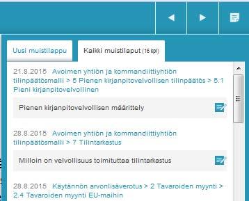 Kirjoita muistilappuun haluamasi kommentti ja klikkaa Lisää Muistilappu. 6.