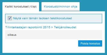 Klikkaamalla sinistä tekstiä korostetun tekstin yläpuolella, pääset tekstissä korostettuun kohtaan.