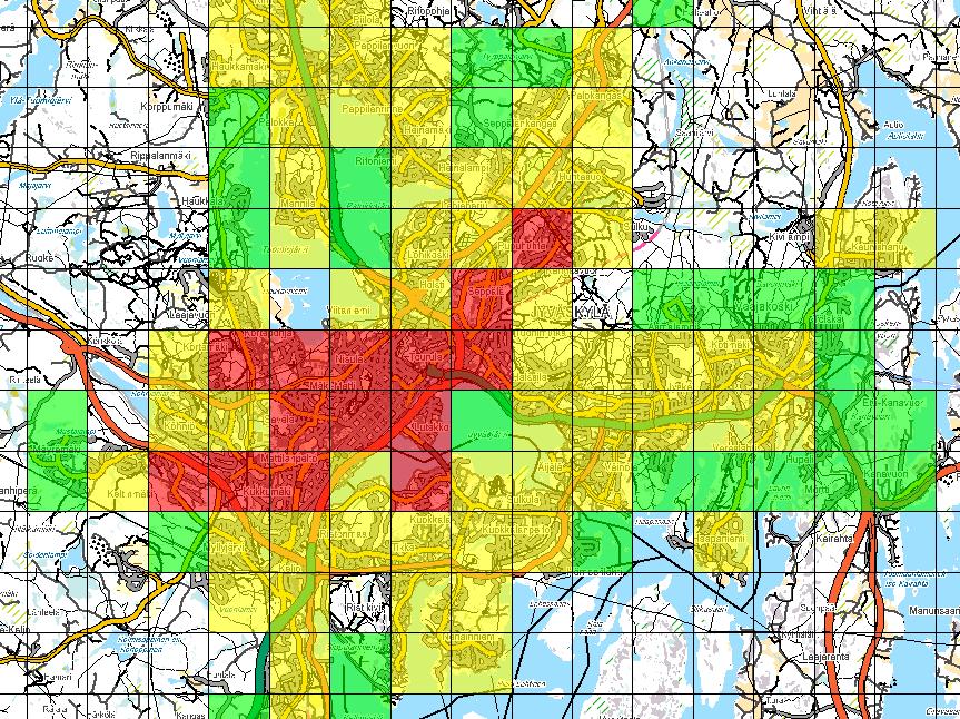 13 neljä ja niiden tunnusvärit sekä karkeat kvalitatiiviset luonnehdinnat on esitetty taulukossa 1. Taulukko 1.