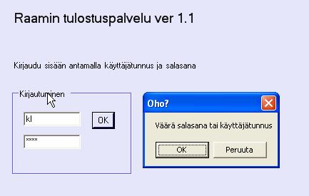 23 If txtkayttaja.text = "käyttäjätunnus" And txtsalasana.text = "salasana" Then 'Tarkistetaan käyttäjätunnus ja salasana. window.showdialog() WindowsApplication2.frmekasivu.ActiveForm.