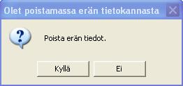 37 yhteys2.close() Suljetaan yhteys. cmdpoista.enabled = True Catch err As System.Exception MsgBox(err.Message) Mahdolliset virheet tulevat esiin tällä.