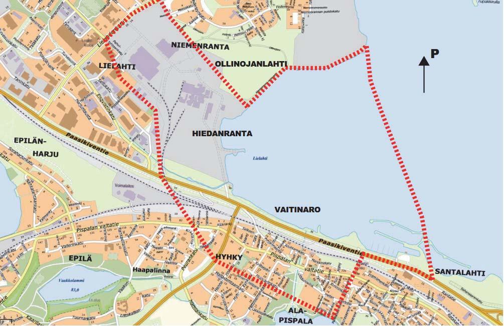 5 2. Kohde Selvityksen kohteena oleva Hiedanrannan alue sijaitsee Tampereen kaupungissa Lielahden maa- ja vesistöalueella.