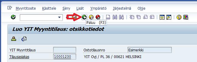 Voit muuttaa sitä myös tässä kohdassa. 2) Syötä Nimi -kenttään asiakkaan yhteyshenkilö, jos mainittu.