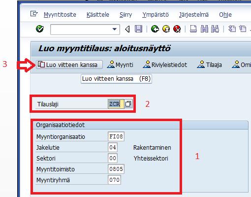 Laskuttamaan pääset seuraamalla kohtaa 5. Laskutus. 4.2. ZCR Hyvityslaskupyyntö Tämä kohta sisältää ohjeen hyvityslaskun luomiseen.