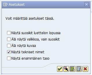 valikossa. Tämä helpottaa suosikkien hakua ja tallentamista.
