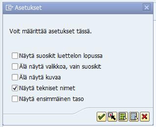 valikossa. Tämä helpottaa suosikkien hakua ja tallentamista.