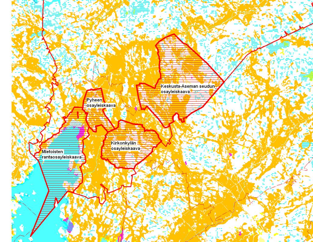 9 Vahvistetut osayleiskaava-alueet VIREILLÄ OLEVAT YLEISKAAVAT Tällä hetkellä ei ole vireillä yleiskaava-asioita.