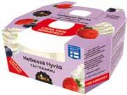 LEIPÄLTK 4 KPL 10 PVÄ MYYNTIERÄ 2 kpl 1166 kj / 278 kcal 1 josta tyydyttyneitä rasvahappoja 4,1 g 40,9 g 30,1 g 3,7 g *6410580008756* 0809 ELONEN KÄPYKAKKU 75 8 hlö MAIDOTON Ainesosat: Kakkupohja