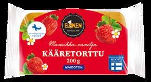 KÄÄRETORTTU 360 x 20 *6410580072962* Uusi pakkauskoko! 0737 ELONEN MANSIKKA-VANILJA KÄÄRETORTTU 20 21 PVÄ SAATAVILLA 15.2. ALKAEN!