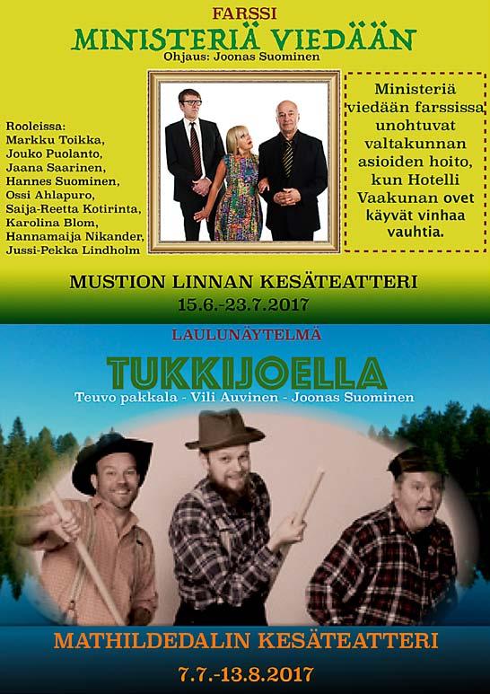 MUSTION LINNAN KESÄTEATTERISSA ti 11.7. ISMO LEIKOLA su 6.8. JYRKI ANTTILA to 27.7. TUURE KILPELÄINEN JA & JOHANNA RUSANEN KAIHONKARAVAANI to 10.8. DUBBELTRUBBEL to 3.8. HERRA HAKKARINEN Ami Aspelund & HARRASTAA Benny Törnroos www.