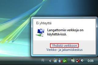 Windows Vista 79 Vistassa täytyy olla vähintään Service Pack 1 asennettuna, muuten verkkoon