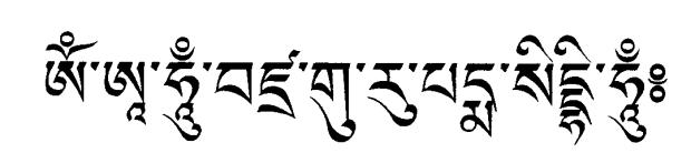 17 RUKOUS GURU RINPOCHELLE Hung Ur-dzen jul-tsi nu-tsang tsham / pe-ma ge-sar dong-po la ja-tshen tso-gi ngö-drub nje / pe-ma dzjung-ne she-su dra kor-du khan-dro mang-pö kor tsje-tsi dze-su da-drub