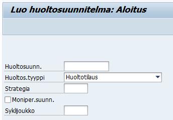 Huoltosuunnitelman luominen Seuraavaksi esitän huoltosuunnitelman luomiselle ohjeen rakennuksille ja tehdasinfralle.