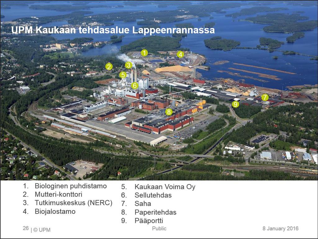 Nykyisin Kaukaan tehdasalueella valmistetaan sellua, paperia, sahatavaraa ja sahatavarajalosteita sekä kaukolämpöä Lappeenrannan kaukolämpöverkkoon.