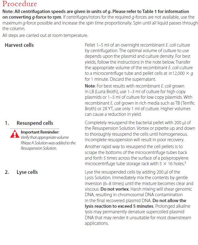 Liite 1 6 (9) GenElute Plasmid