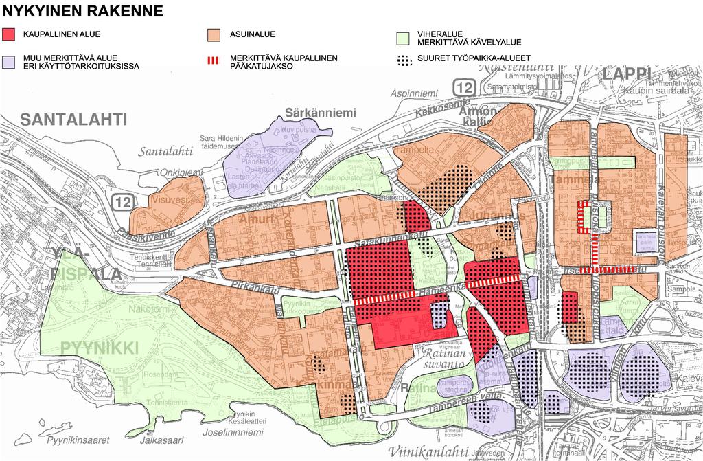 Tampereen keskustan