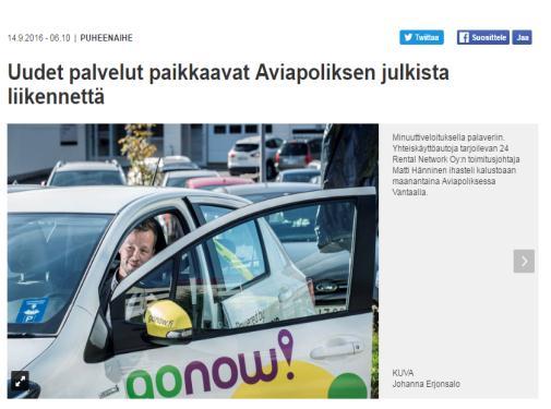 Laajempaa näkyvyyttä palveluille saatiin HSL:n reittioppaan