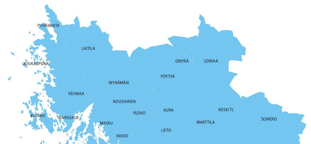 21 Varsinais-Suomessa kaikki kunnat eivät käytä liikuntaneuvonnasta nimeä LiPaKe.