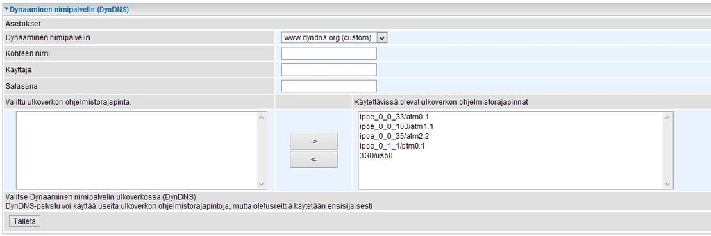 Dynaaminen nimipalvelin Dynaaminen nimipalvelin mahdollistaa julkisen IP-osoitteen käytöndynaamisesti tietylle