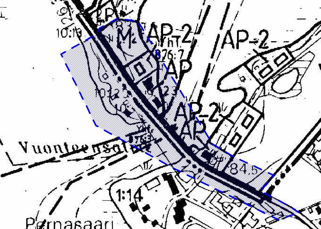 Suunnittelualueeseen kohdistuvat seuraavat kaavamerkinnät: M maa- ja metsätalousalue AP / AP-2 pientalovaltaista asuntoalue Kuva: Ote Kanavareitin rantaosayleiskaavasta, osa-alue III