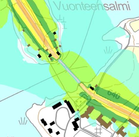 Vuonteensalmensillan yleiskaavan muutos 9 Liikennemelu Vuonteensalmen sillan tiesuunnitelmaa koskee Sito Oy:n laatima, 13.1.2017 päivätty meluselvitys. Meluselvitys on laadittu nopeudella 60 km/h.