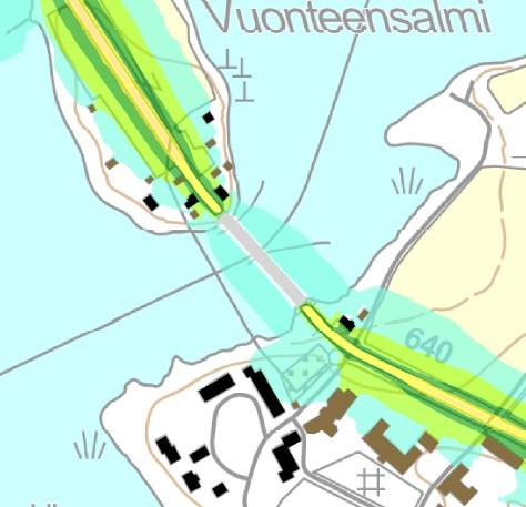 Nykytilanteen liikennemääränä on käytetty viimeisintä tierekisterin tietoa, KVL sillan kohdalla 1640. Raskaan liikenteen osuus on 5 %.
