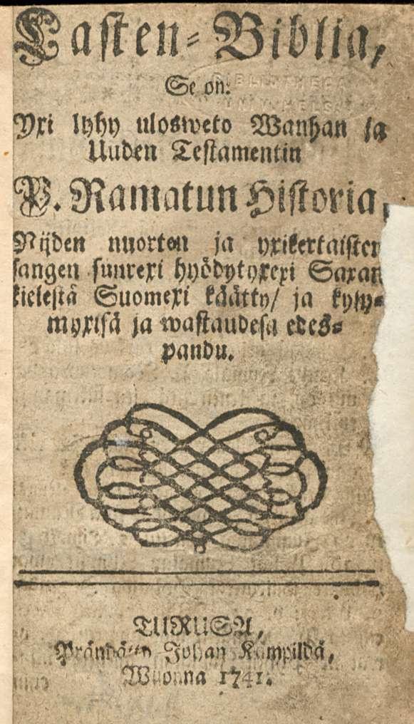 Dasten-Bldlm, Se on: M lyhy ulosweto Manhan Uuden Testamentin jg M.
