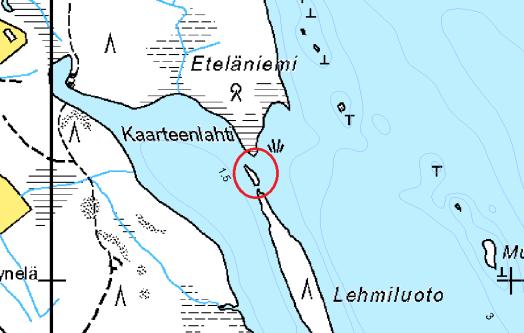 Kun selkä- ja naurulokki priorisoidaan, kolme merkittävintä kohdetta ovat (kuva 2): 1) Nimetön luoto Pihtsalonniemen länsipuolella