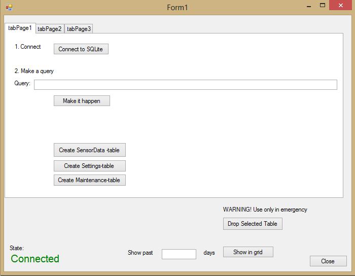 KUVA 20. C#-SQLite-testisovelluksen 1.