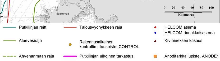 Sedimenttinäytteenotto Suomen vesillä sijaitsevilla tarkkailuasemilla SED2 ja SED3 oli tarkoitus tehdä heti Viron näytteenoton jälkeen, mutta se lykkääntyi