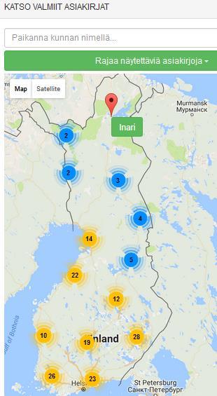 Mistä Kuopion hyvinvointikertomukset löytyvät? 1. Sähköinen hyvinvointikertomus www.hyvinvointikertomus.fi -> valmiit hyväksytyt asiakirjat (kartasta) 2.