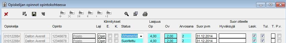 Helsingin yliopisto WinOodi Sivu 6/6 Huom!